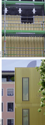 
Die Fassadenrohre sind im Fensterbereich lasergeschweißt
