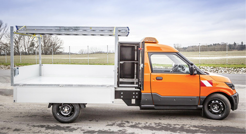 
Der einfache, zweckmäßige Aufbau des StreetScooter Pure kann auch für individuelle Lösungen umgebaut werden



