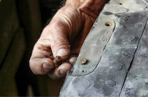 



Mit solchen Rollnieten haben unsere Vorfahren vor rund 250 Jahren Tafelbleche miteinander verbunden
