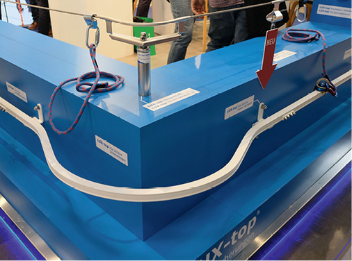 



So präsentierte ST Quadrat auf der Bau in München das Schienensystem Lux-top FSA 2010 H 
