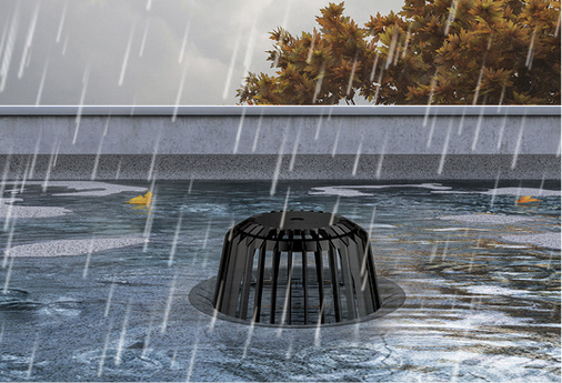 
Die Dachabläufe von Klöber weisen eine überdurchschnittliche Ablaufleistung auf



