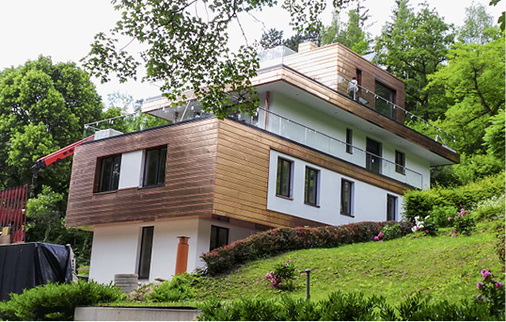 
Ein weiteres Sperber-Projekt ist dieses kupferumhüllte Einfamilienhaus in Jena



