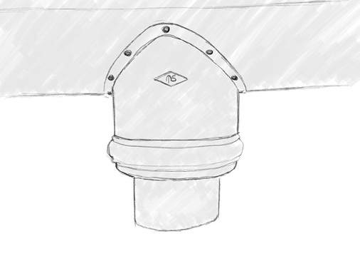 
Handskizze für den Nachbau des Stutzens



