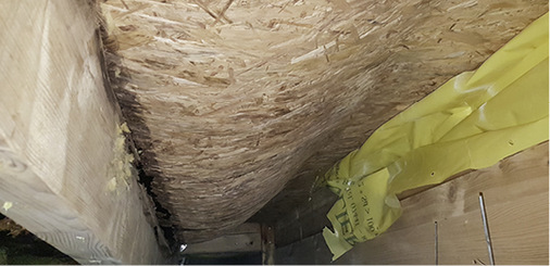 
Deformierte und beschädigte OSB-Platten



