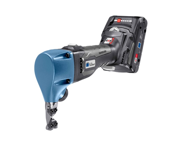 Wer sich an der Leserabstimmung beteiligt und für den kostenfreien BAUMETALL-Newsletter anmeldet, nimmt automatisch an der Verlosung eines TruTool PN 200 LiHD-­Akku 18 V teil. Der stärkste Profilnibbler von Trumpf ist perfekt zum Schneiden von Trapezblech