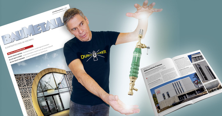 BAUMETALL Special - 2-JAHRES-ABO inkl. PERKEO Propan-Hochleistungs-Lötkolbenset + gratis T-Shirt*