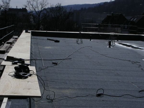 Seekieferplatten als Auflage für eine Titanzink-Abdeckung - AB