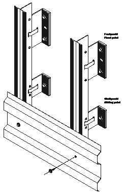 ATK 100 Minor Wandhalter und Thermostopelement zur sichtbaren (genieteten oder geklebten) Befestigung großformatiger Platten, Profile oder Metallpaneele.