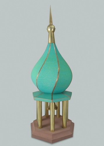 Zwiebelturm aus patiniertem Kupfer. Meisterstück von Stefan Zolynski. - BAUMETALL + KD Busch