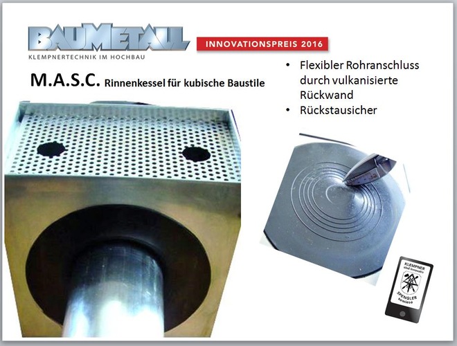 MASC-Rinnenkessel mit Gummidichtung - Buck - © Buck MASC-Rinnenkessel mit Gummidichtung - Buck - © Buck