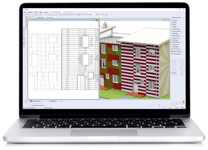 Mit der Konstruktionssoftware von Sema lassen sich Gebäudehüllen  in 3D planen - © Bild: Sema
