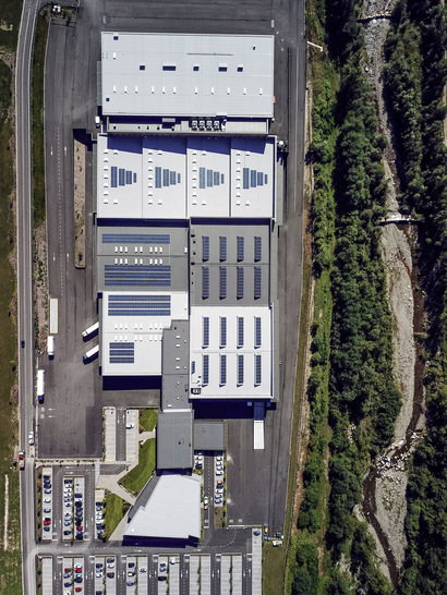 Erst aus der Vogelperspektive wird die Größe des Industriekomplexes deutlich 