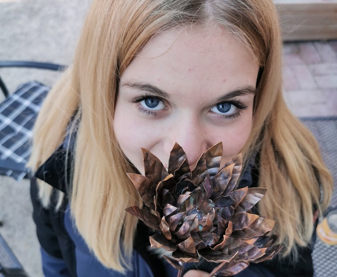 Projekt Kupferblume - das fertige Produkt - © Laura Kornhaaß
