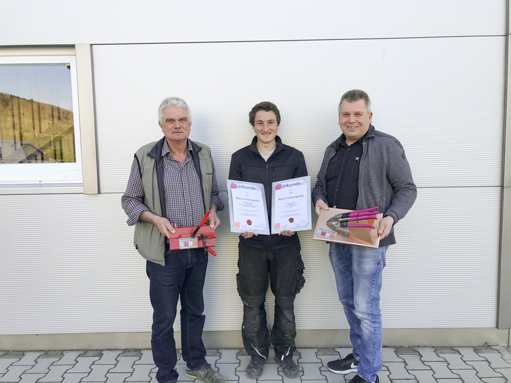 Marco Theuergarten vom Ausbildungsbetrieb Waldenmaier in Böbingen - © Bild: Förderverein der Klempner an der Robert-Bosch-Schule in Ulm e.V.
