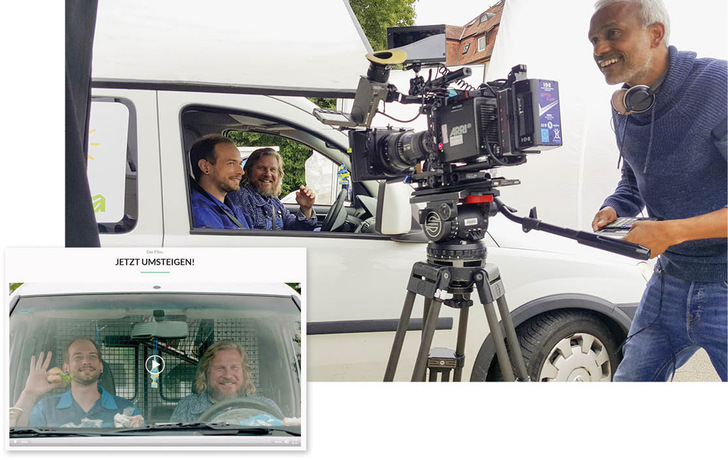 Das Image-Video „Jetzt umsteigen!“ ist absolut sehenswert …
 ... der damit verbundene Produktionsaufwand ebenfalls