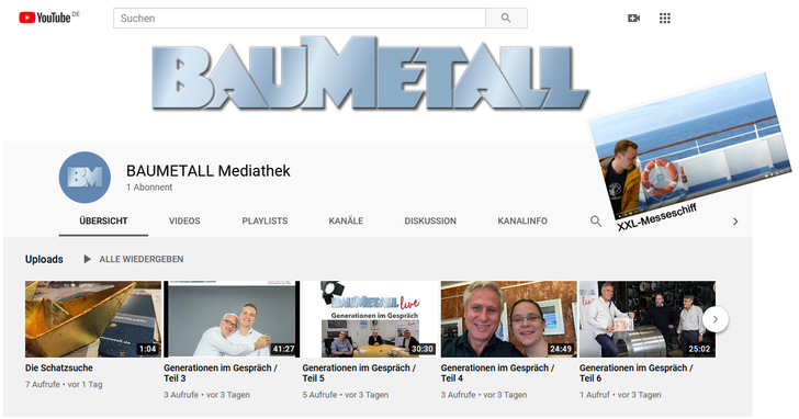 BAUMETALL jetzt auch auf YouTube