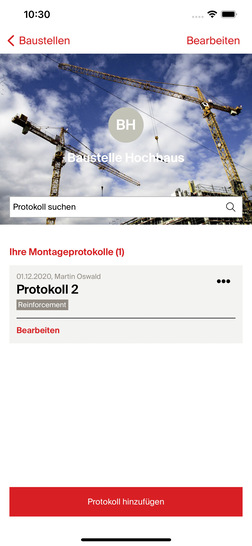 Einblick in die neue Montageprotokollfunktion, mit der Fischer die Digitalisierung im Handwerk weiter voranbringt. Das praktische Tool spart Ressourcen und vermeidet Fehler bei der Baustellendokumentation