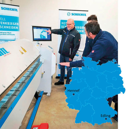 Christoph Jakobs informiert Kunden im neuen Schechtl-Showroom