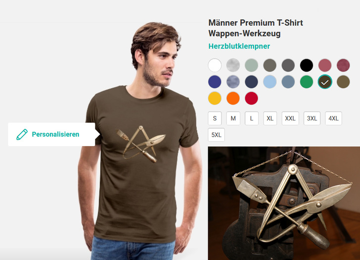 Macht eine gute Figur: Das frei individualisierbare Klempner-T-Shirt