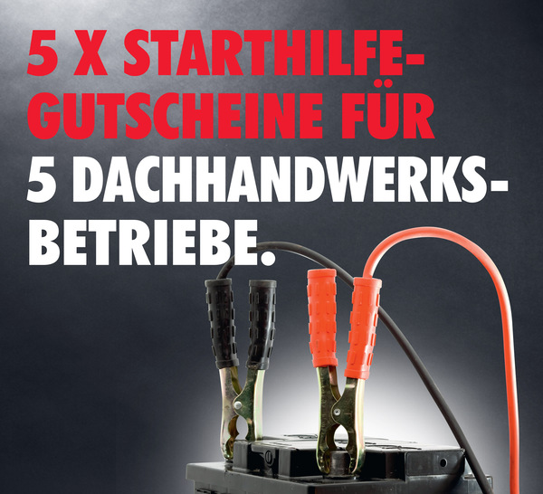Das Enke-Werk verlost fünf effektive Starthilfe-Pakete, an fünf Dachhandwerksbetriebe die nicht älter als fünf Jahre sind und maximal fünf Mitarbeiter beschäftigen. Bewerbungsschluss ist der 15. Oktober 2021.