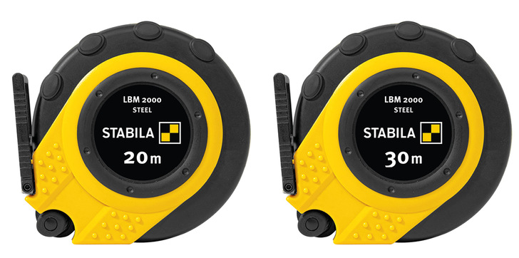Mit dem ergonomisch geformten Gehäuse liegt das Kapselmaßband LBM 2000 von Stabila sicher in der Hand