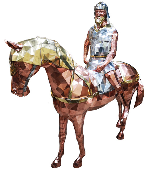 Majestätische Erscheinung aus Metall: Kaiser Barbarossa zu Pferde 