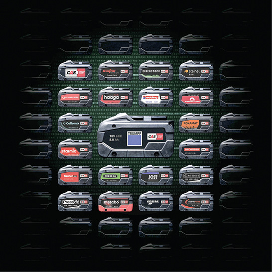 Der im TruTool PN 200 ­eingesetzte LiHD-Akku mit 18 V stammt aus dem herstellerübergreifenden Cordless-Alliance-System (CAS), das Metabo ­initiiert hat und dem aktuell 24 Hersteller angehören - © Bild: Trumpf
