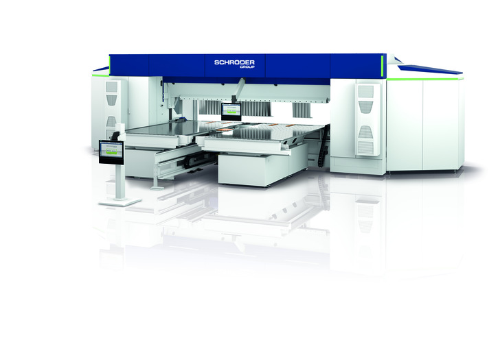 Biegezentrum EVO Center mit vollautomatischem Biegewangenwerkzeugwechsler