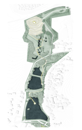 Der Weihersteig mäandert durch verschiedene Landschaftsbereiche