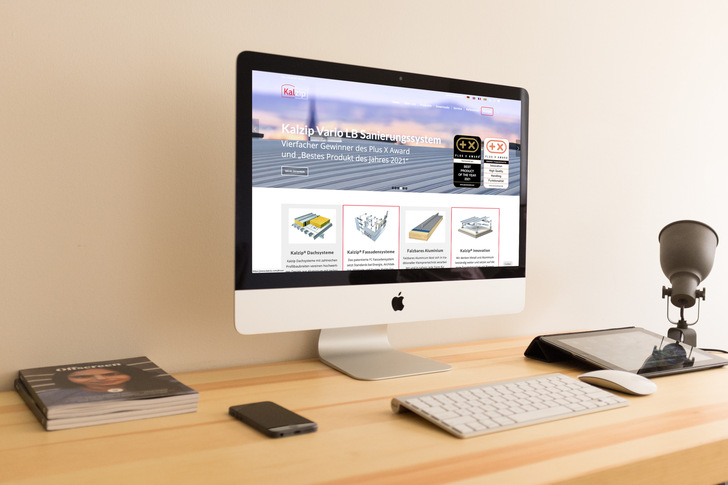 Blick auf die moderne Webseite