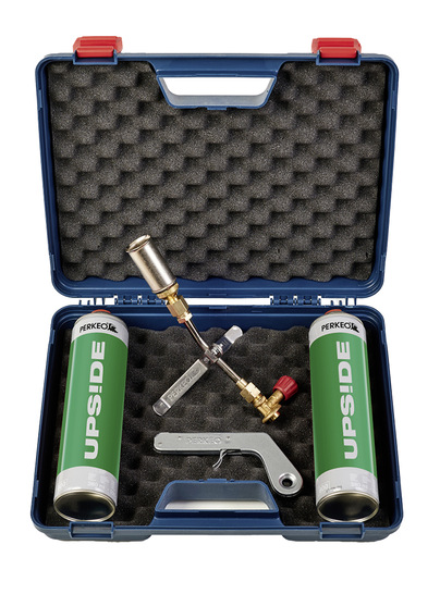 Wurde speziell für kleinere Arbeitseinsätze entwickelt: der Gaskartuschen-Aufschweißbrenner Upside von Perkeo