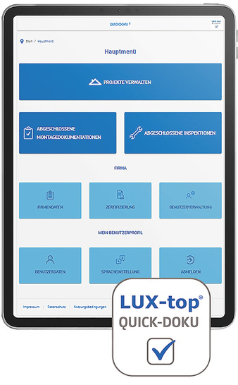 Lux-Top hat die Funktionalität der Montage­dokumentations-App Quick-­Doku grund­legend erweitert. Version 2.0 bietet ein noch ­besseres Nutzererlebnis für Anwender bzw. Unter­nehmen