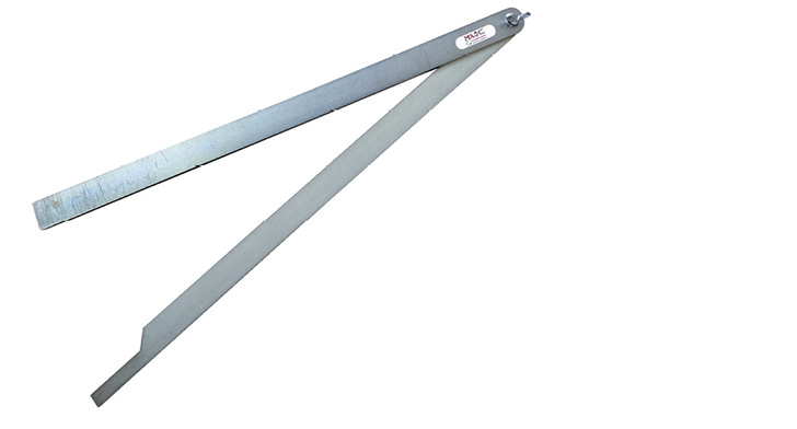 Die 500 mm lange Stahlschmiege mit Feststellschraube vom Vöhringer M.A.S.C.-Team