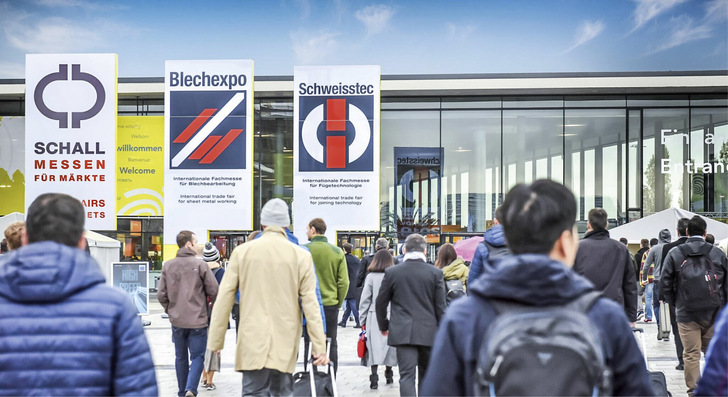 Die Blechexpo findet abermals 
zusammen mit der Schweisstec statt