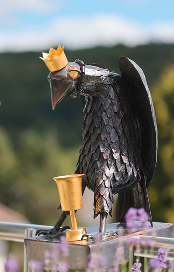 BAUMETALL-Maskottchen aus der Werkstatt der Schmuck- und Korpusgürtlerei Schulze in Ronneburg