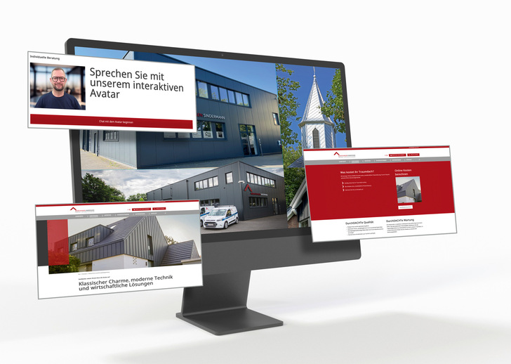 Interessant:  Das umfangreiche Informationsangebot auf www.dachdecker-dortmund.de macht das Surfen zum Erlebnis
 Kundenfreundlich:  Alle Infos auf der Sindermann-Website sind logisch aufgebaut und übersichtlich dargestellt - © Bild: vegefox.com - stock.adobe.com und Bedachungen Sindermann GmbH