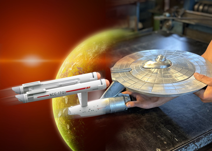 Schon der Prototyp des Raumschiffs zeigt erstaunlich schöne Spenglerdetails