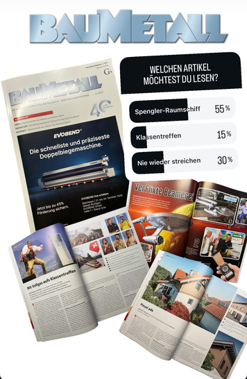 55 % der BAUMETALL-Instagram-Fans möchten mehr über das Spengler-Raumschiff erfahren!