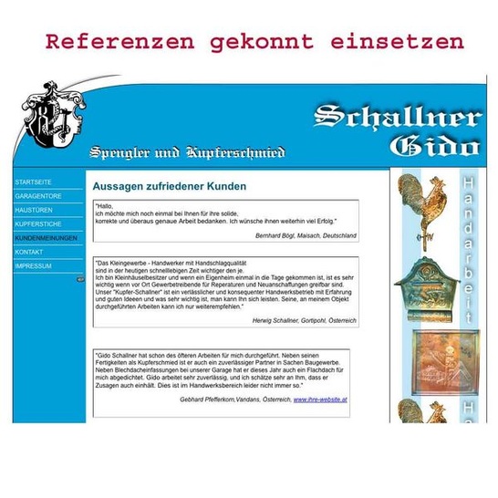 Klempner und Spengler Referenz