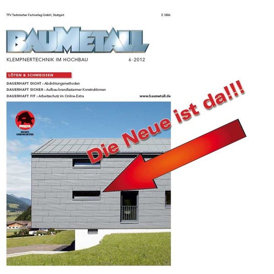 <p>Ausgabe 6/2012 von Klempnern für Klempner</p> - © Buck