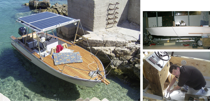 

Das fertige Klempnerboot mit 3,2 m² Solarsegelfläche




Der Rumpf mit neuem Anstrich




Der Autor ist als Falzprofi in Aktion
