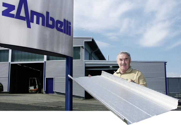
Franz Zambelli mit seiner Produktentwicklung Rib-Roof



