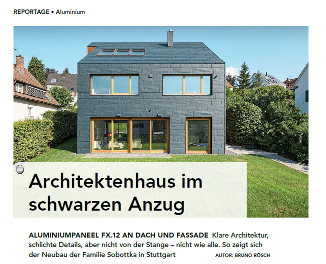 Prefa für ein Architektenhaus - © BAUMETALL + Prefa

