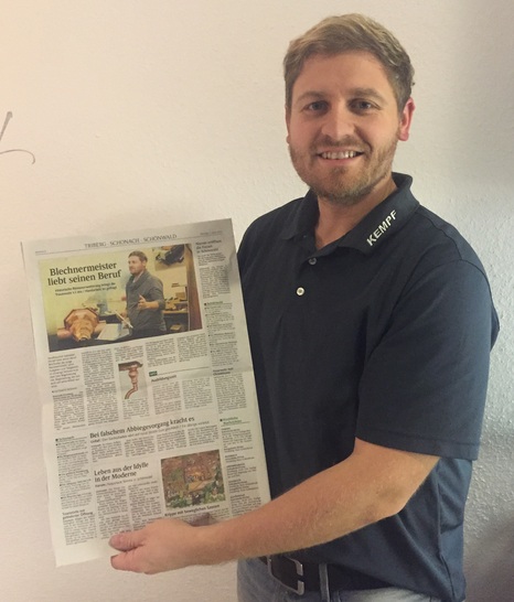 Meisterstück des Jahres-Preisträger Sebastian Kempf in und mit der Tageszeitung