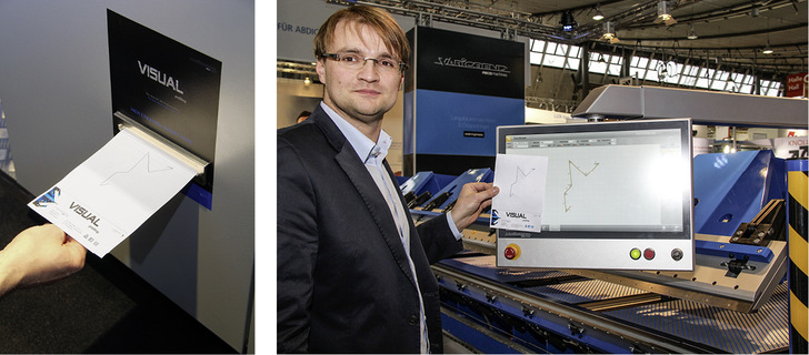 In Stuttgart führt Nikolaus Duscher (technischer Leiter der Asco GmbH) die einfache Handhabung von Visual Profiling vor
