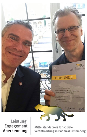 Andreas Buck und Hajo Schörle wurden für ihr soziales Engagement ausgezeichnet
