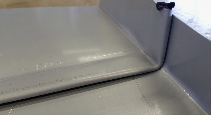 
M.A.S.C.-Falzeinlage im umgelegtenDoppelstehfalz, Aluminium 



