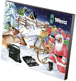 
Der Adventskalender von Wera enthält eine Mini-Schraubwerkstatt



