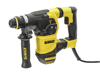 
Die neuen Kombihämmer von Dewalt lassen sich mit der ebenfalls neuen Staubab-saugung kombinieren



