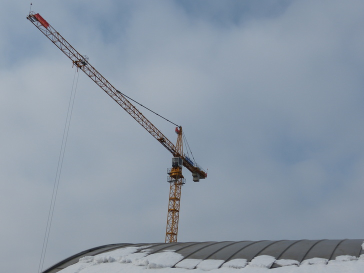 Schnee stoppt Arbeit